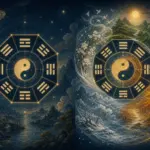 两种不同八卦排列在平衡圆环与流动季节图中对照