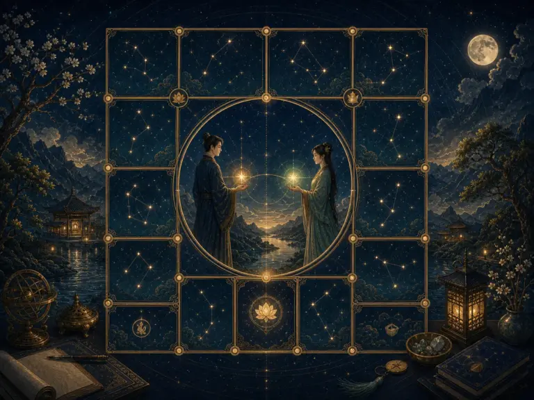 两颗星在夫妻宫中保持连接与清晰边界