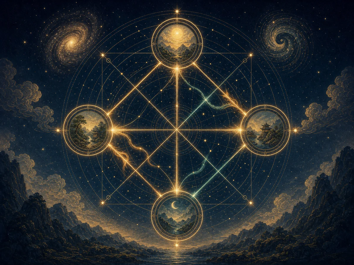 四个相连宫位在星盘中形成稳定结构