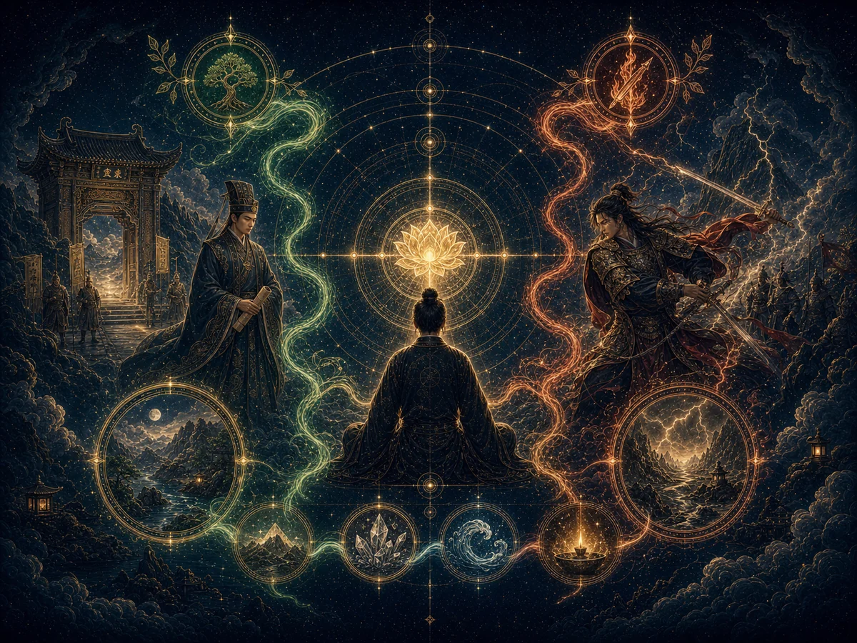 两种规则力量一正一锐地约束中心日主光点