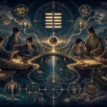 两组团队节点在卦象结构中建立合作桥梁与边界